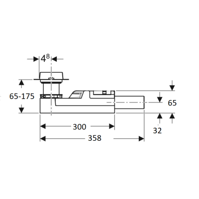 Geberit Cleanline dušo latako korpusas SH