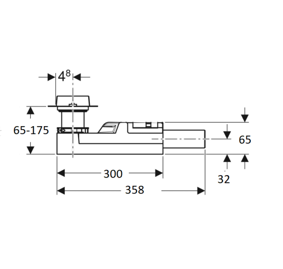 Geberit Cleanline dušo latako korpusas SH