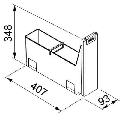 Franke Cube 10, juodo plastiko stalčius