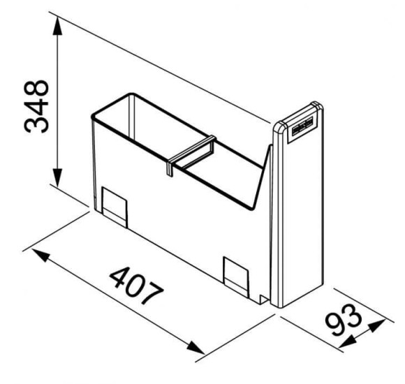 Franke Cube 10, juodo plastiko stalčius