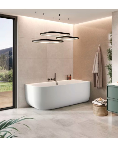 Balteco Marin W XONYX kampinė akmens masės vonia 171 cm, balta matinė, (R/L)