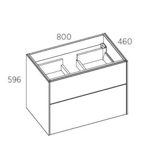Balteco Vida vonios praustuvo spintelė, "push to open" sistema, pasirinkite dydį (80 - 120 cm) ir spalvą