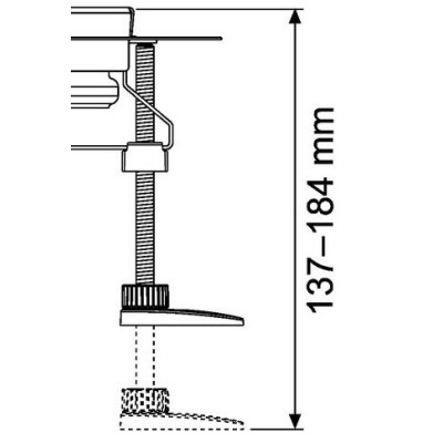 TECE reguliuojamos montavimo kojelės dušo latakams (137mm-184mm)