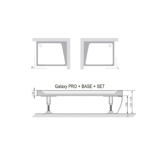 Apdaila Ravak Gigant Pro 100x80, 110x80, 120x80, 120x90cm