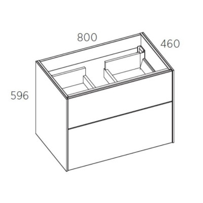 Balteco Vida vonios praustuvo spintelė, "push to open" sistema, pasirinkite dydį (80 - 120 cm) ir spalvą