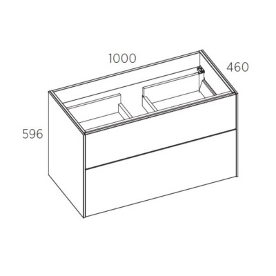Balteco Vida vonios praustuvo spintelė, "push to open" sistema, pasirinkite dydį (80 - 120 cm) ir spalvą