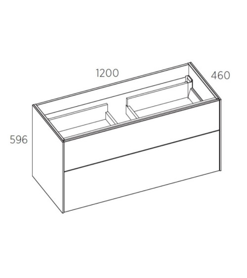 Balteco Vida vonios praustuvo spintelė, "push to open" sistema, pasirinkite dydį (80 - 120 cm) ir spalvą
