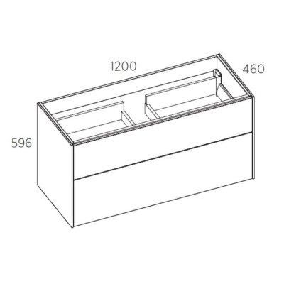 Balteco Vida vonios praustuvo spintelė, "push to open" sistema, pasirinkite dydį (80 - 120 cm) ir spalvą