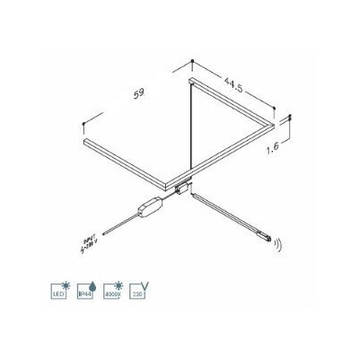 KAMĖ LED apšvietimas po praustuvu (pasirenkamas dydis)