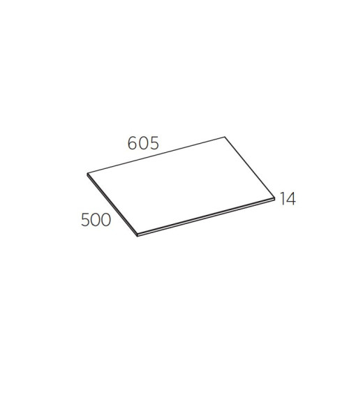 Balteco Xonyx akmens masės stalviršis (60 - 120 cm) su angomis praustuvui ir maišytuvui, baltos matinės spalvos