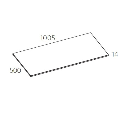 Balteco Xonyx akmens masės stalviršis (60 - 120 cm) su angomis praustuvui ir maišytuvui, baltos matinės spalvos