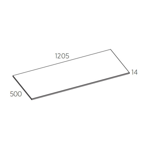 Balteco Xonyx akmens masės stalviršis (60 - 120 cm) su angomis praustuvui ir maišytuvui, baltos matinės spalvos