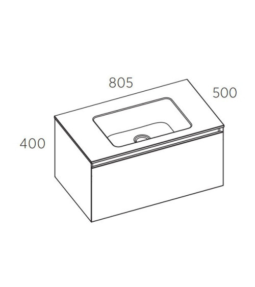 Balteco FLO vonios praustuvo spintelė, 1-o stalčiaus, (80 - 120 cm), pasirinkite spalvą