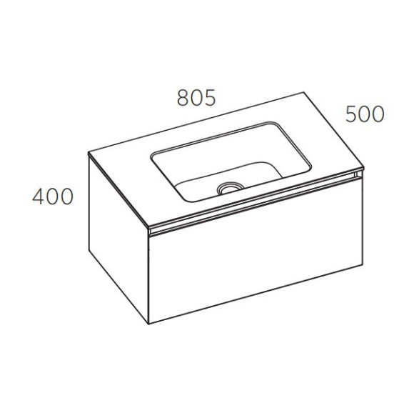Balteco FLO vonios praustuvo spintelė, 1-o stalčiaus, (80 - 120 cm), pasirinkite spalvą
