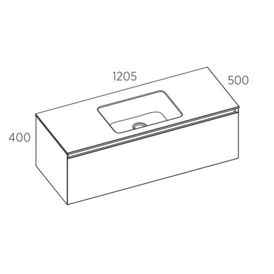 Balteco FLO vonios praustuvo spintelė, 1-o stalčiaus, (80 - 120 cm), pasirinkite spalvą