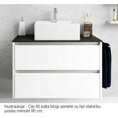 Kame plonas HPL stalviršis, juodas mėnulis (pasirenkami dydžiai)