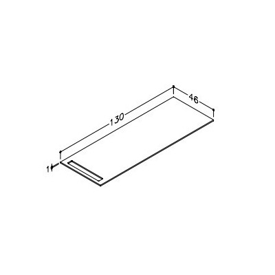 Kame plonas dvipusis HPL stalviršis su anga rankšluosčiui, pilkas mėnulis (pasirenkami dydžiai)