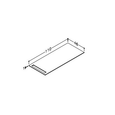 Kame plonas dvipusis HPL stalviršis su anga rankšluosčiui, pilkas mėnulis (pasirenkami dydžiai)