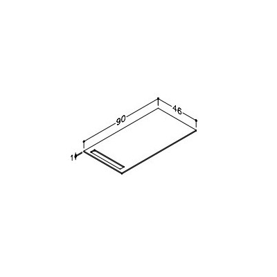 Kame plonas dvipusis HPL stalviršis su anga rankšluosčiui, pilkas mėnulis (pasirenkami dydžiai)