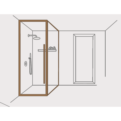Brasta Glass Elina II Individualių matmenų dušo kabina