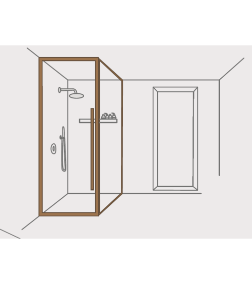 Brasta Glass Elina II Individualių matmenų dušo kabina