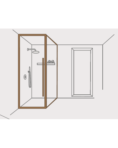 Brasta Glass Elina II Individualių matmenų dušo kabina