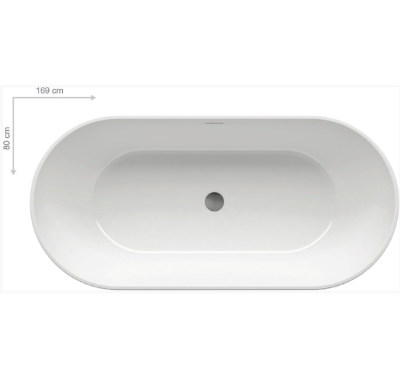 Ravak Freedom O 169x80 cm, laisvai pastatoma vonia, akrilas