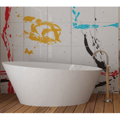 Akmens masės vonia Aura Carmenta, balta