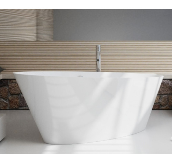 Akmens masės vonia Aura Carmenta, balta