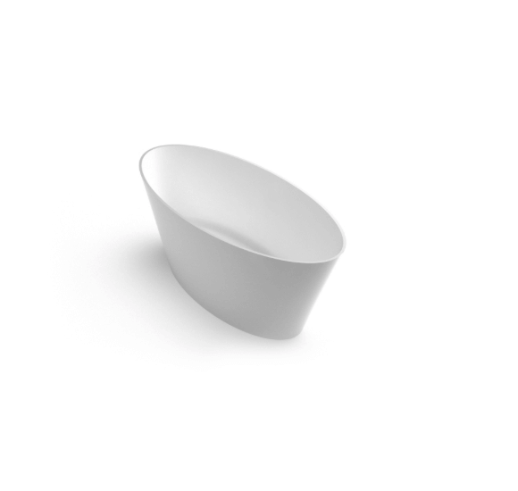 Akmens masės vonia Aura Carmenta, balta