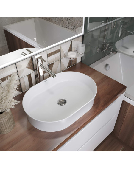 Bocchi Sottile Pastatomas praustuvas, 55x38cm, baltas matinis