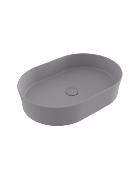 Bocchi Sottile Pastatomas praustuvas 55x38cm, pilkos matinės spalvos