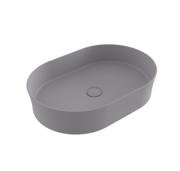 Bocchi Sottile Pastatomas praustuvas 55x38cm, pilkos matinės spalvos