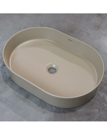 Bocchi Sottile Pastatomas praustuvas, 55x38cm kašmyro matinės spalvos