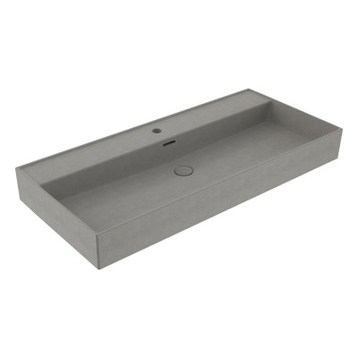 BOCCHI Milano pakabinamas/pastatomas praustuvas 1000x465, betono matinės spalvos