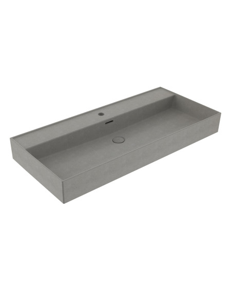 BOCCHI Milano pakabinamas/pastatomas praustuvas 1000x465, betono matinės spalvos