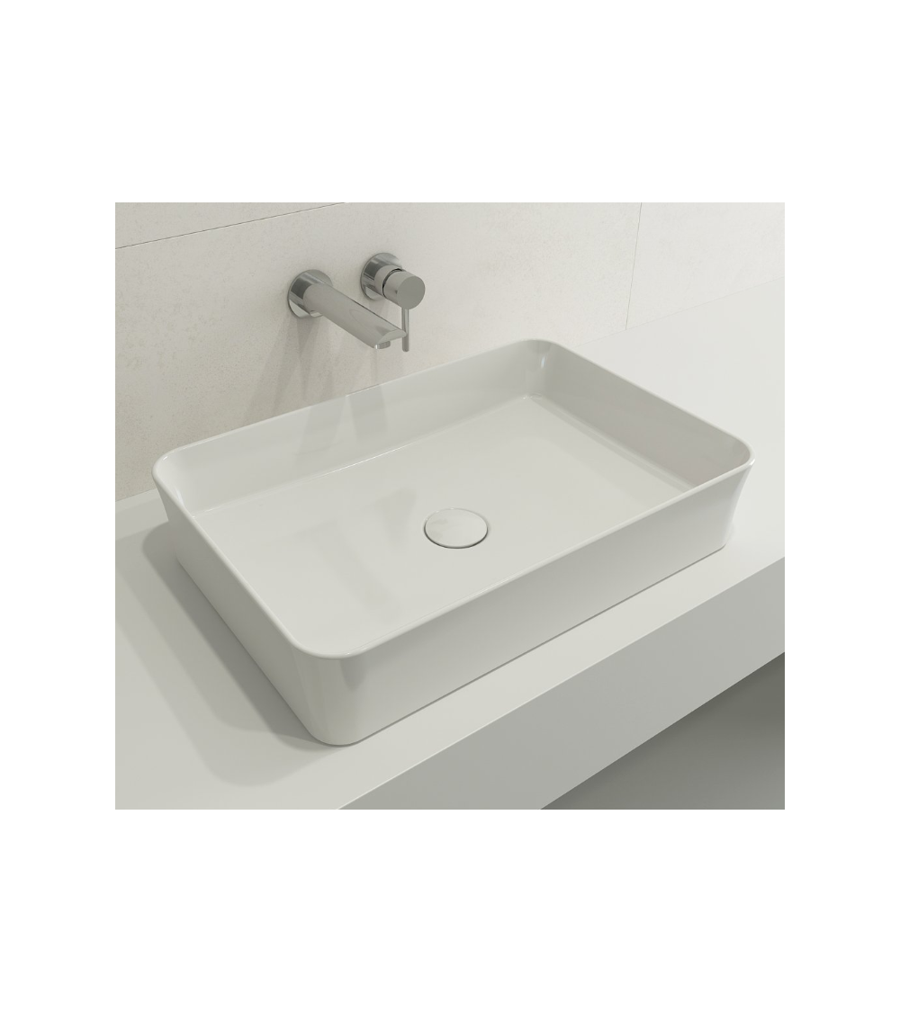 Bocchi Sottile pastatomas praustuvas 55x38cm, baltos spalvos