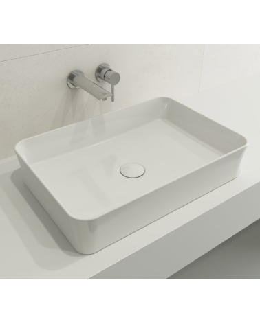 Bocchi Sottile pastatomas praustuvas 55x38cm, baltos spalvos