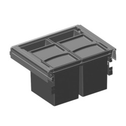 ALVEUS Albio 50 šiukšlių rūšiavimo sistema, 2x17l + 2x1l