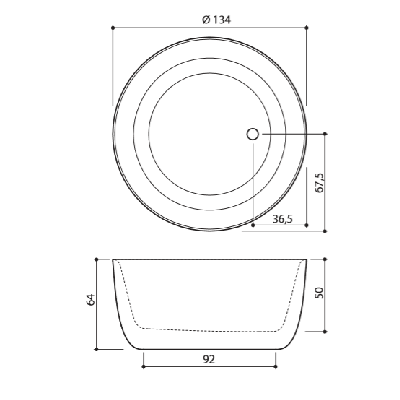 Akmens masės vonia Balteco ALLURE 134x64, balta