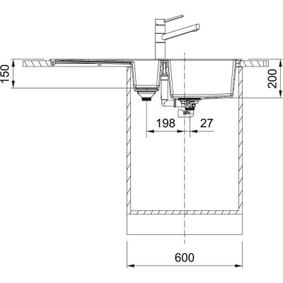 Franke S2D 651 tectonite plautuvė, užkemšamas ventilis, pasirenkama spalva