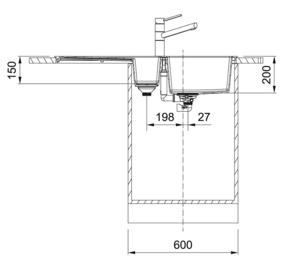 Franke S2D 651 tectonite plautuvė, užkemšamas ventilis, pasirenkama spalva