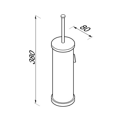 WC šepetys su laikikliu Geesa Nemox Stainless Steel