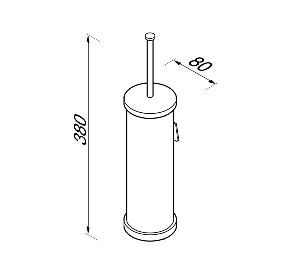 WC šepetys su laikikliu Geesa Nemox Stainless Steel