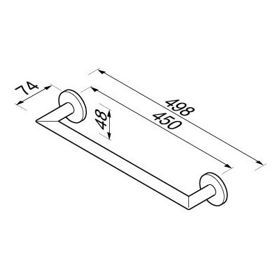 Rankšluosčių laikiklis Geesa Nemox Black  45cm