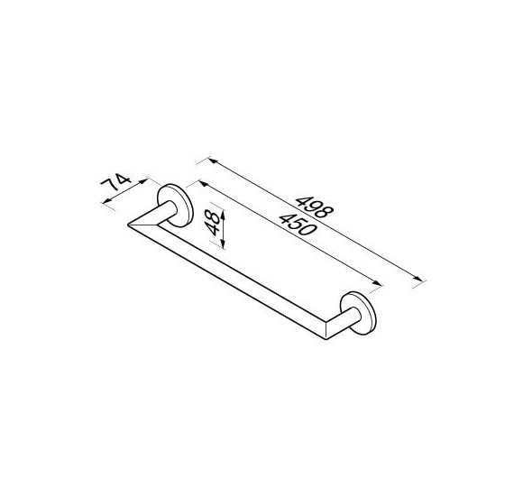 Rankšluosčių laikiklis Geesa Nemox Black  45cm