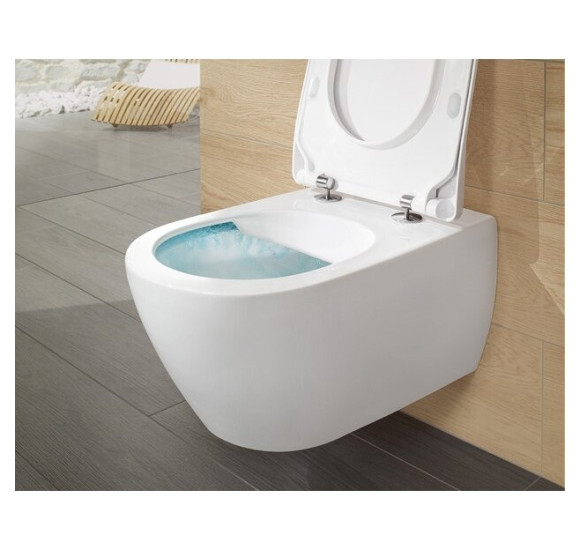 Pakabinamas klozetas Villeroy&Boch Subway 2 'Rimless' su "Slim" dangčiu ir C+ danga