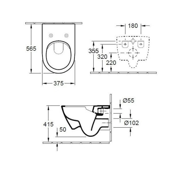 Pakabinamas klozetas Villeroy&Boch Subway 2 'Rimless' su "Slim" dangčiu ir C+ danga