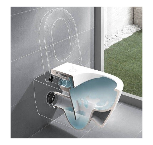 Pakabinamas klozetas Villeroy&Boch Subway 2 'Rimless' su "Slim" dangčiu ir C+ danga