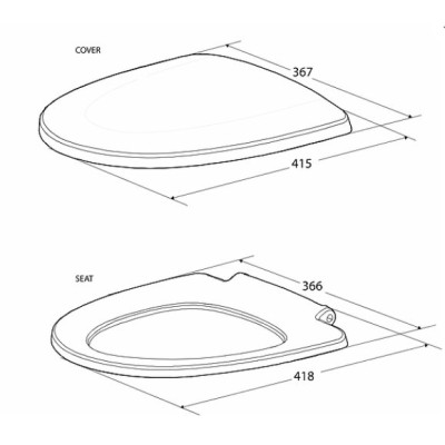 Ifö Cera kietas dangtis